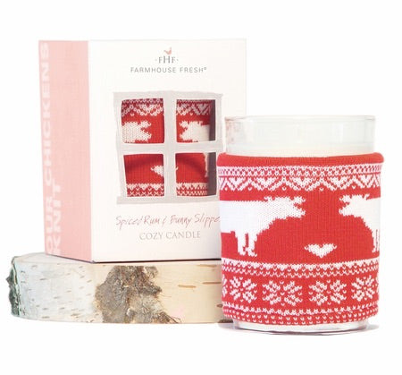 Spiced rum & bunny slippers cozy candle